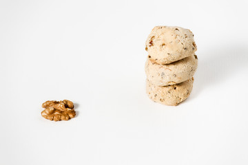 Cavallucci, typical Italian biscuits with walnut