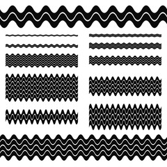 Graphic design elements - wave line set