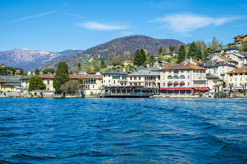 Fototapeta na wymiar Lake Orta in northern Italy, lakes district