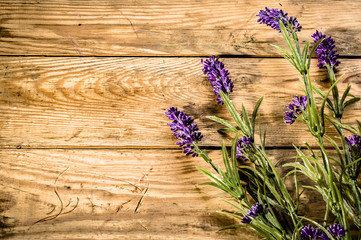 Lavender on wooden table