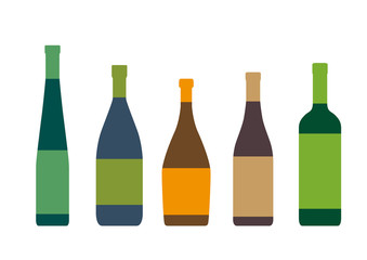 silhouettes of bottles