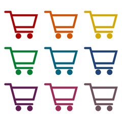 Vector shopping cart icons set 