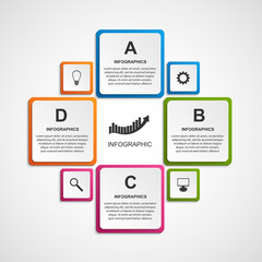 Abstract business options infographics template.