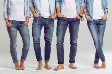 Young people in jeans