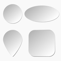 White labels on a light background - vector illustration.