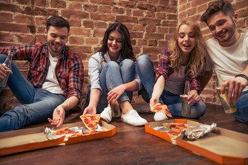 Young people resting