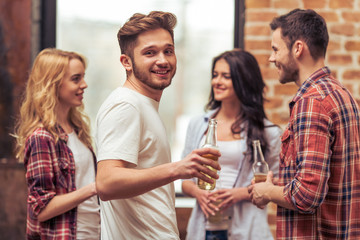 Young people talking