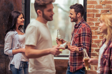 Young people talking