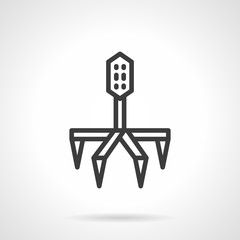 Line bacteriophage black line design vector icon