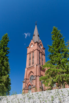Church tower in Nurmes,Finland