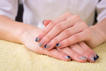 woman nail manicure