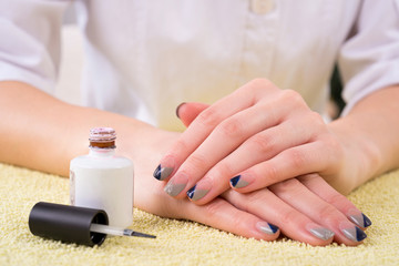 Obraz na płótnie Canvas woman nail manicure