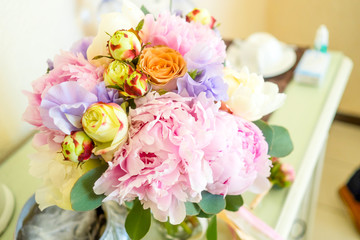 Pastel Color Peony Bouqet