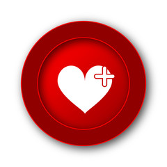 Heart with cross icon