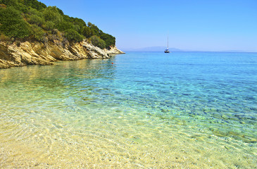 beach at Ithaca Ionian islands Greece