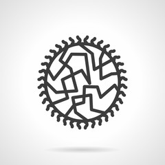 Viral infection black line design vector icon