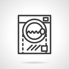 Washing machine black line design vector icon