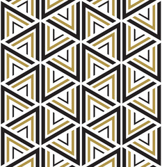 Vector seamless pattern. Modern stylish texture. Black and white seamless geometric pattern