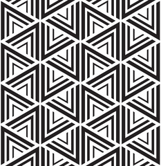 Vector seamless pattern. Modern stylish texture. Black and white seamless geometric pattern