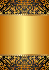 golden background with baroque ornaments