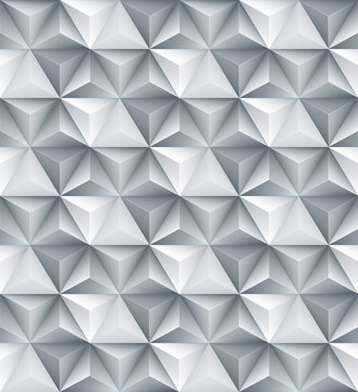 Abstract geometric triangle seamless 3D texture. Vector illustration