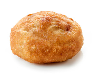 meat pie belyash on white background