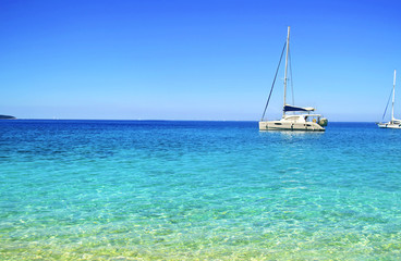 Obraz premium turquoise sea on Ionian islands Ithaca Greece