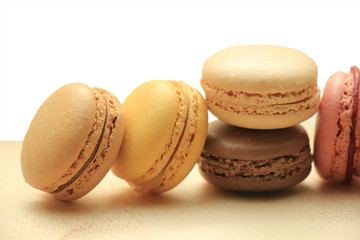 Macarons in pastel colors