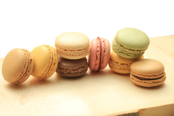 Macarons in pastel colors