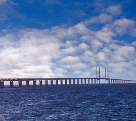 Fototapeta na wymiar Oresund Bridge Sweden Malmo