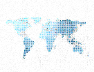 Pixel world map