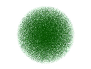 virus cell closeup isolated on white