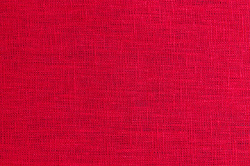 Red fabric closeup flax