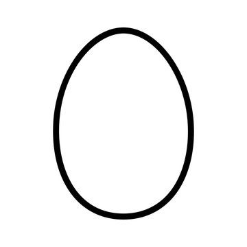 Chicken egg or duck egg line art icon for apps and websites