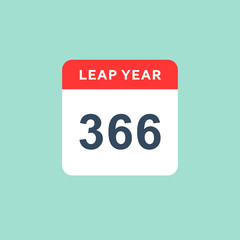 Calendar style flat leap year of 366 days . Flat Calendar Design 2016 Icon Calendar. Calendar minimalism . Isolated calendar blue background .