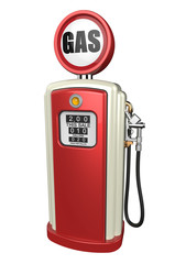 Retro gas pump 3D render