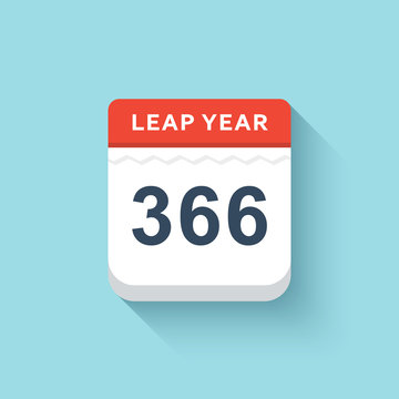 Calendar style flat leap year of 366 days . Flat Calendar Design 2016 Icon calendar. Calendar a long shadow . Volume Calendar. Calendar minimalism . Isolated calendar blue background .