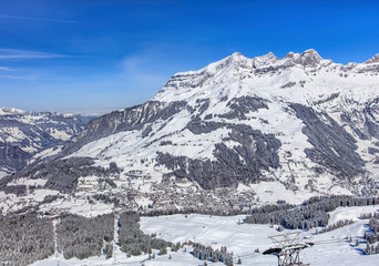 Fototapeta na wymiar View from Mt. Titlis in Switzerland