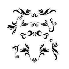 Vector set of elegant curls and swirls. Elements for design