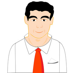 Man in red tie