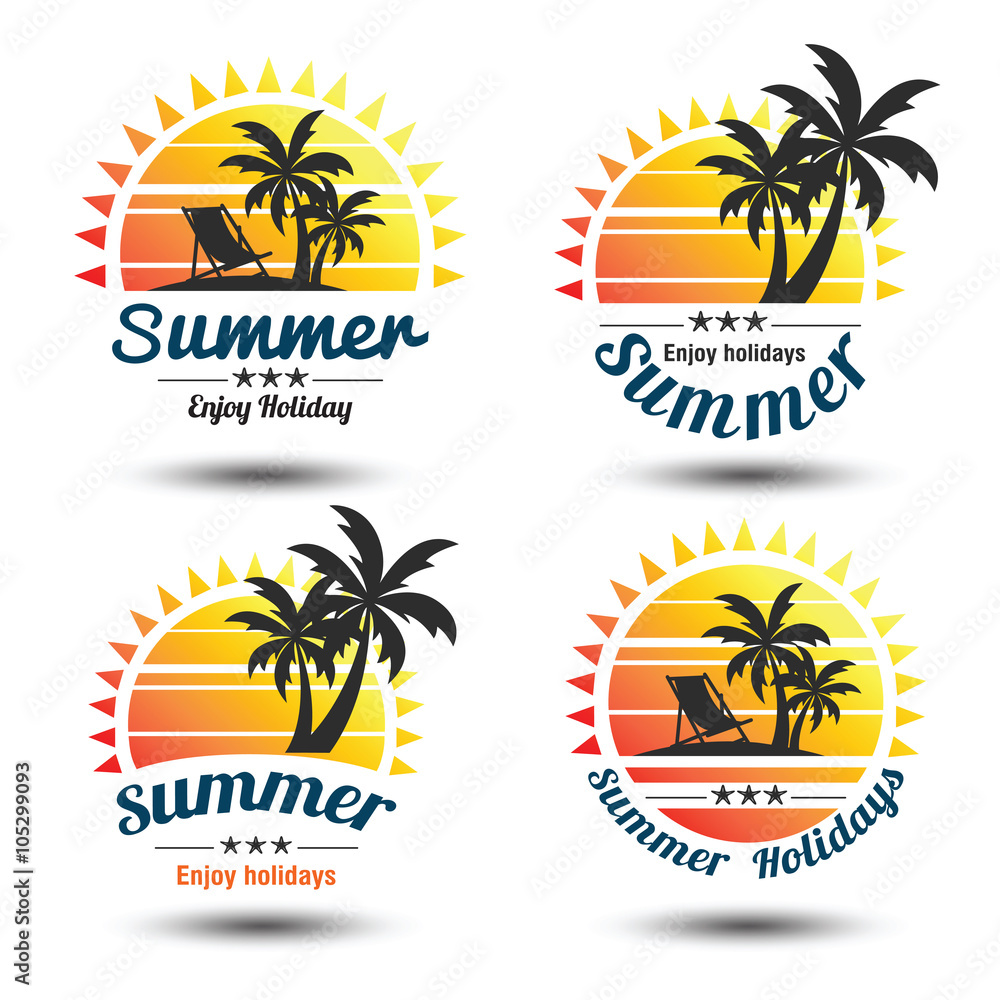 Canvas Prints summer label vector