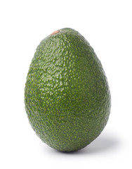 Single of avocado isolated on white background