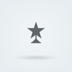 Obraz premium Vector icon of winner star statuette. Logo.
