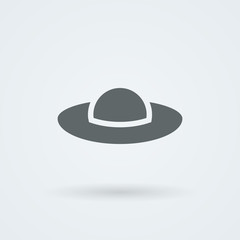 Logo hat. Laconic headdress. Icon.