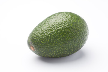 Single of avocado isolated on white background
