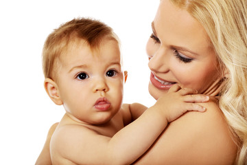 Young mother with her adorable baby 