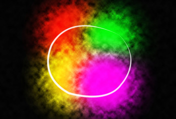 Letter on colour clouds, Design By Photoshop.