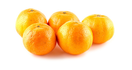 Vitamin rich oranges studio isolated on white background