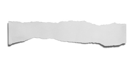 torn paper on white background with clipping path.