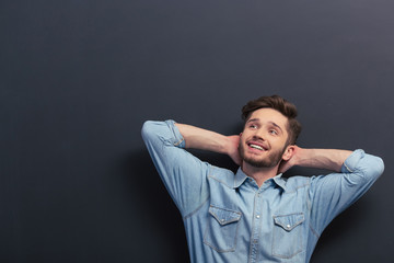 Handsome young student